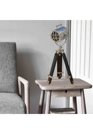 Black Wooden Tripod Table Lamp
