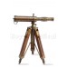 Antique Brass Telescope with Stand