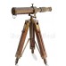 Antique Brass Telescope with Stand