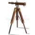 Antique Brass Telescope with Stand