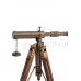 Antique Brass Telescope with Stand