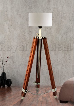 Designer Brown Tripod Lamp