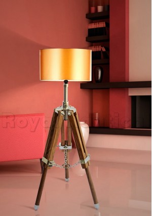 Designer Mini Wooden Tripod Lamp