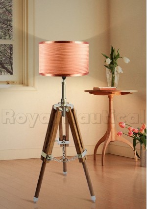 Mini Teak Tripod Lamp