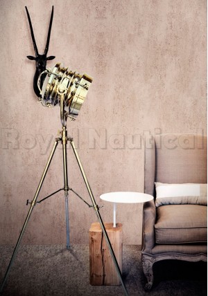 Industrial Stainless Steel Nautical Designer Tripod Lamp