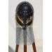 Nautical Black Finish Black Helmet with Silver Trap