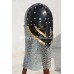 Nautical Black Finish Black Helmet with Silver Trap