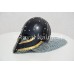 Nautical Black Finish Black Helmet with Silver Trap