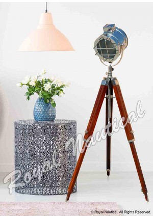 Contemporary Hollywood Style Chrome Finish Floor Lamp 