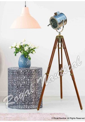 Antique and Chrome Mix Up Floor Lamp Spot Light