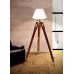 Antique Rustic Wooden Tripod Floor Lamp
